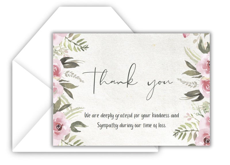 Elcer 20 Celebration of life Funeral 20 Celebration of life Funeral thank you cards with envelopes acknowledgment memorial Sympathy Thank you Cards20 Celebration of life Funeral thank you cards with - Image 3